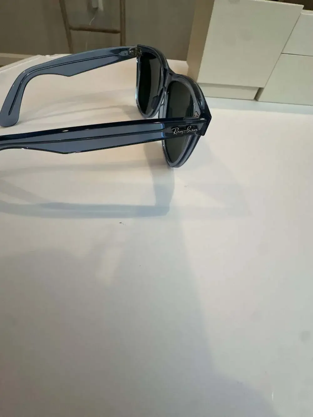 Ray-Ban Wayfarer Reverse Sunglasses in Transparent Navy Blue